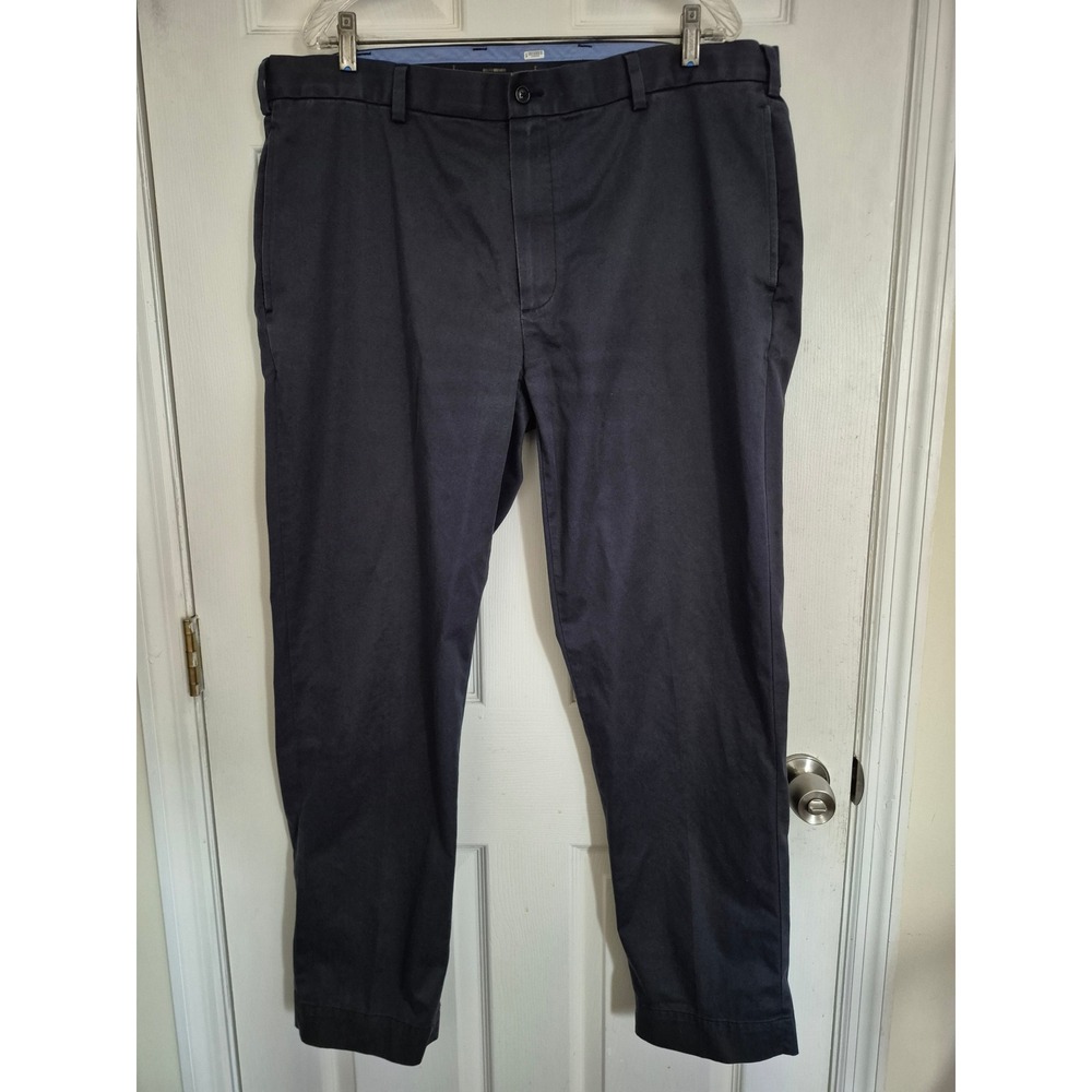 Brooks Brothers Advantage Chino Stretch Clark Fit Navy Blue Pants 40x32